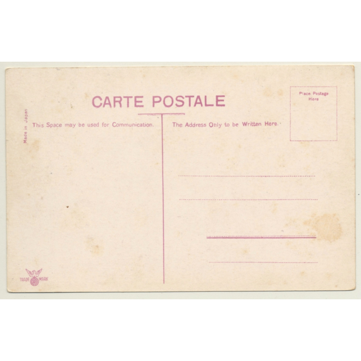 Japan: Street Merchant Sells Hot Water & Shoes (Vintage RPPC)