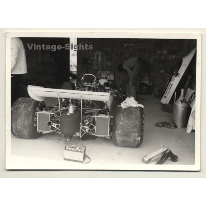 Nivelles-Baulers GP: Brabham BT37 In Pit Garage / Carlos Reutemann (Vintage Photo 1972)