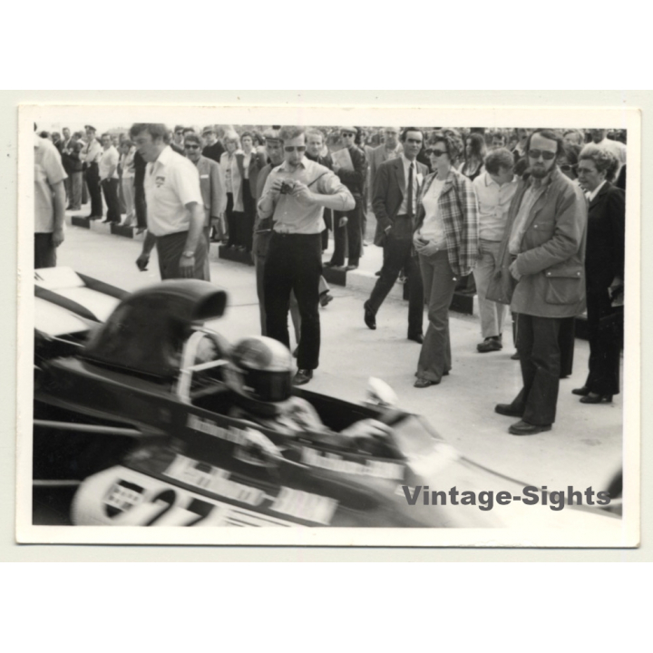 Nivelles-Baulers GP: BRM P153 Drives Through Pit / Helmut Marko (Vintage Photo 1972)