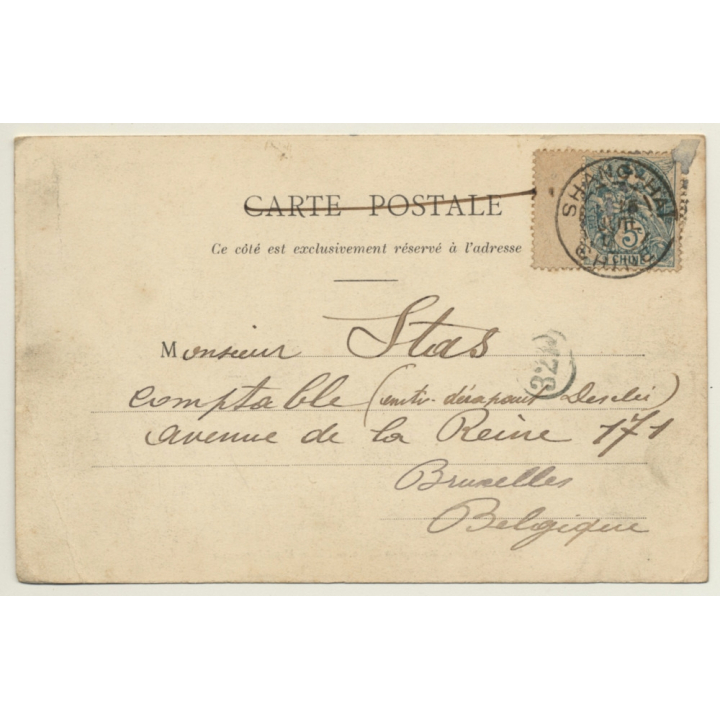 Cortège De Mariage In Chine - Chinese Nuptial Procession (Vintage PC 1909)