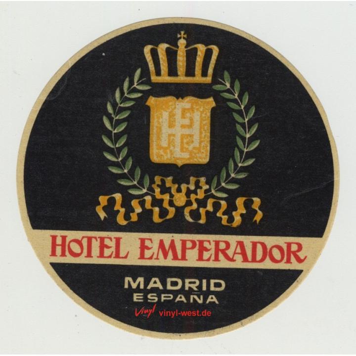 Hotel Emperador - Madrid / Spain (Vintage Luggage Label)