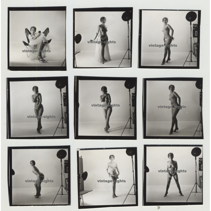 Mature Semi Nude In Photo Studio / Hardoy Butterfly Chair (Set Of 9 Photos)