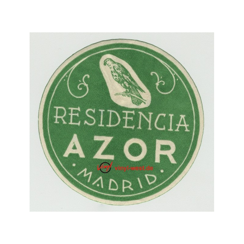 Residencia Azor - Madrid / Spain (Vintage Luggage Label)