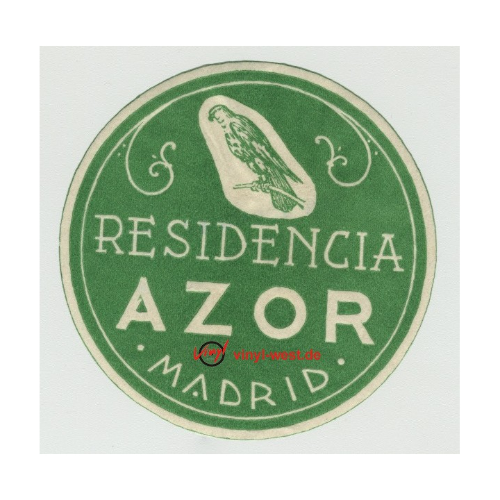 Residencia Azor - Madrid / Spain (Vintage Luggage Label)