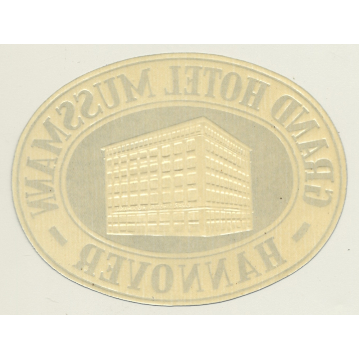 Hannover / Germany: Grand Hotel Mussmann (Vintage Luggage Label)