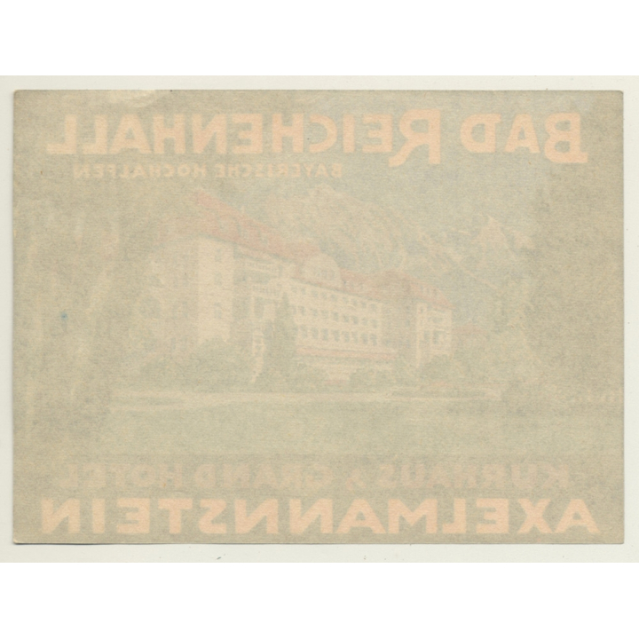 Bad Reichenhall / Germany: Kurhaus Axelmannstein *L (Vintage Luggage Label)