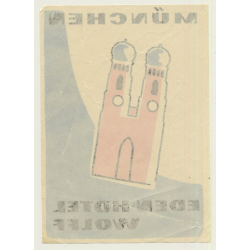 Munich - München / Germany: Eden-Hotel Wolff (Vintage Luggage Label)