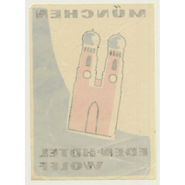 Munich - München / Germany: Eden-Hotel Wolff (Vintage Luggage Label)
