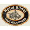Bad Kissingen / Germany: Hotel Büdel (Vintage Luggage Label)