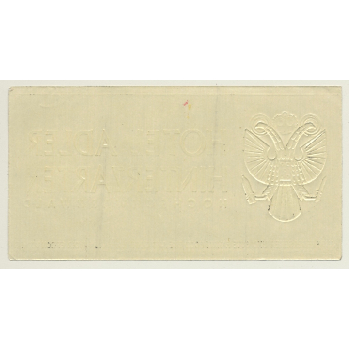 Hinterzarten / Germany: Hotel Adler - Black Forest (Vintage Luggage Label)