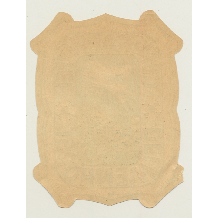 Delmenhorst / Germany: Central-Hotel / Bull - Taurus (Vintage Luggage Label)