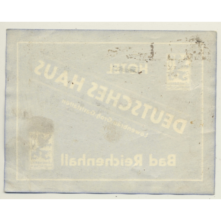 Bad Reichenhall / Germany: Hotel Deutsches Haus - Löwenbräu (Vintage Luggage Label)