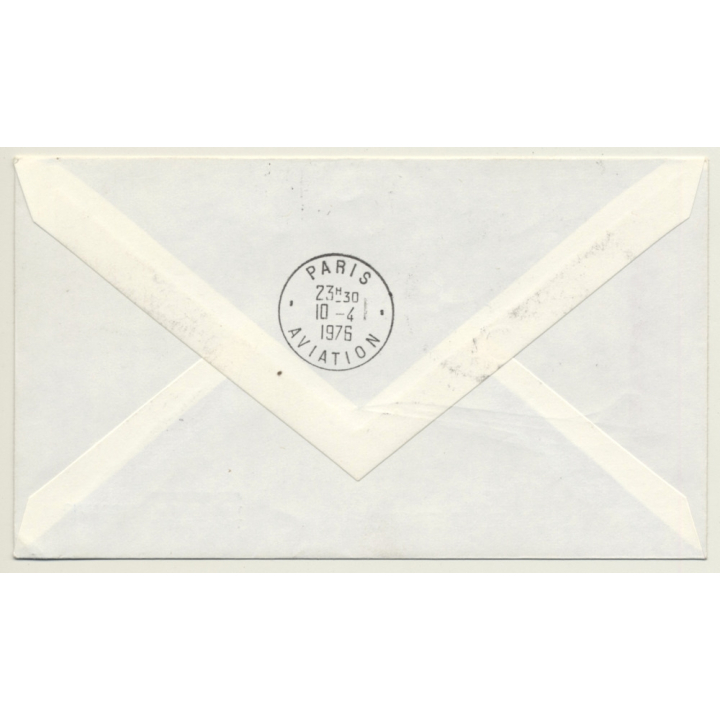 Air France / Concorde: Premier Vol Caracas-Paris 10 Abril 1976 (Vintage First Day Cover & Flight Info)