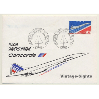Air France / Concorde: Premier Jour Paris-Rio De Janeiro 10 January 1976 (Vintage First Day Cover)