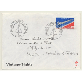 Air France / Concorde: Premier Jour Paris-Rio De Janeiro 10 January 1976 *2(Vintage First Day Cover)