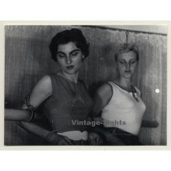 2 Women Tied To Bamboo Pole *2 / Bondage - BDSM (2nd Gen. Photo GDR 1964)