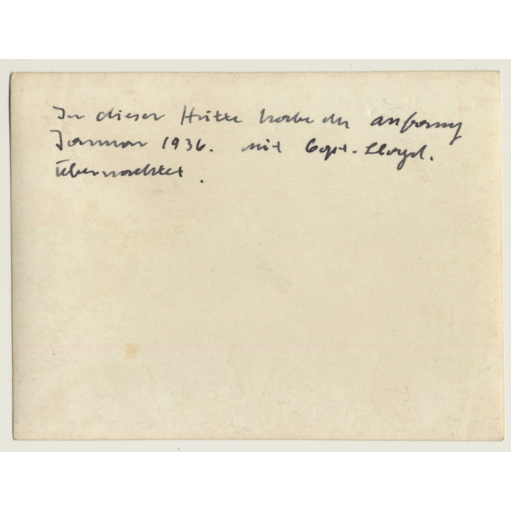 Ethiopia: German Traveler & Indigenous In Front Of Straw Hut (Vintage Photo 1936)