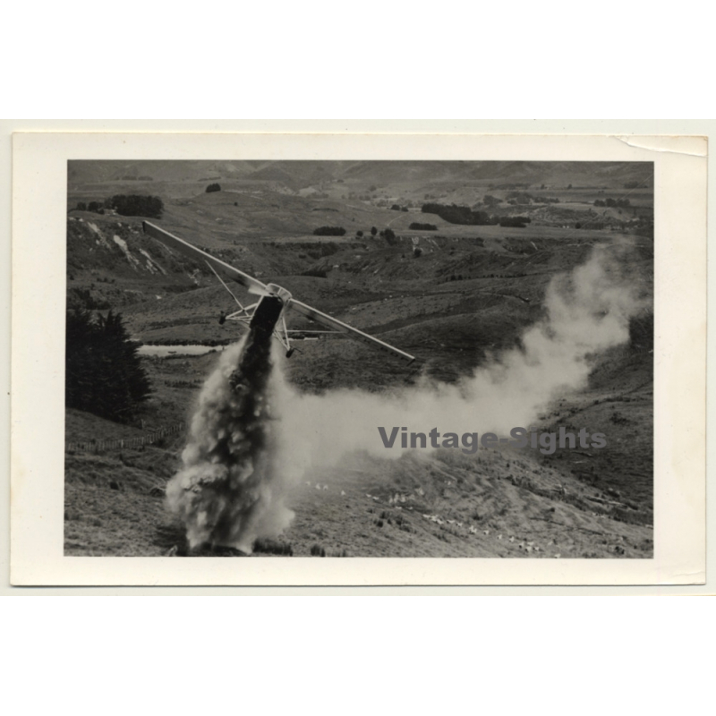 New Zealand: Edgar Percival E.P.9 / Top Dressing Flight (Vintage Photo ~1970s/1980s)
