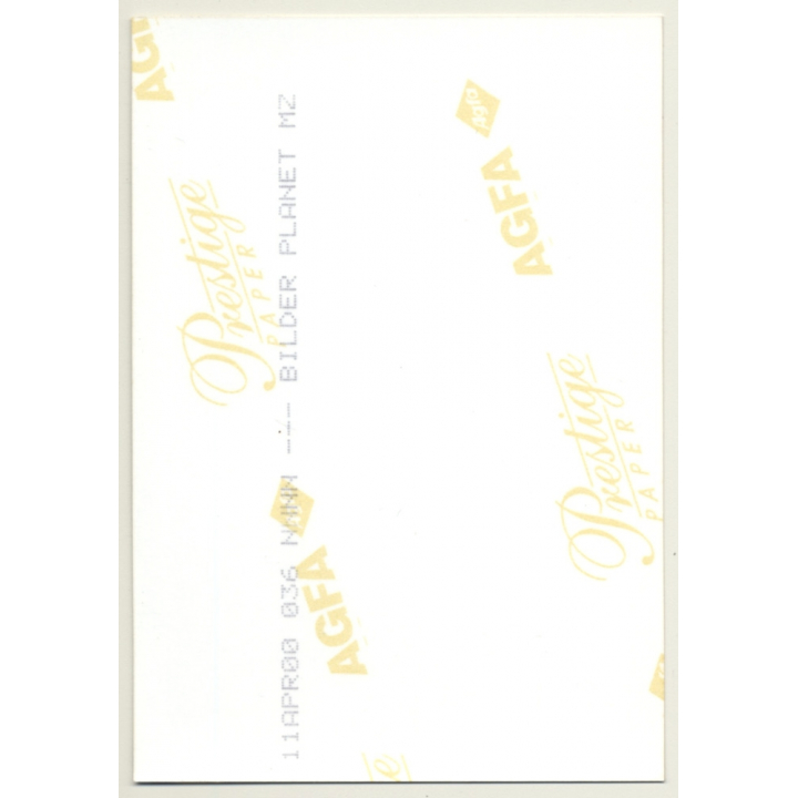 Brunette Semi Nude Stretches Out On Bed / Legs (Vintage Photo Germany 1990s)