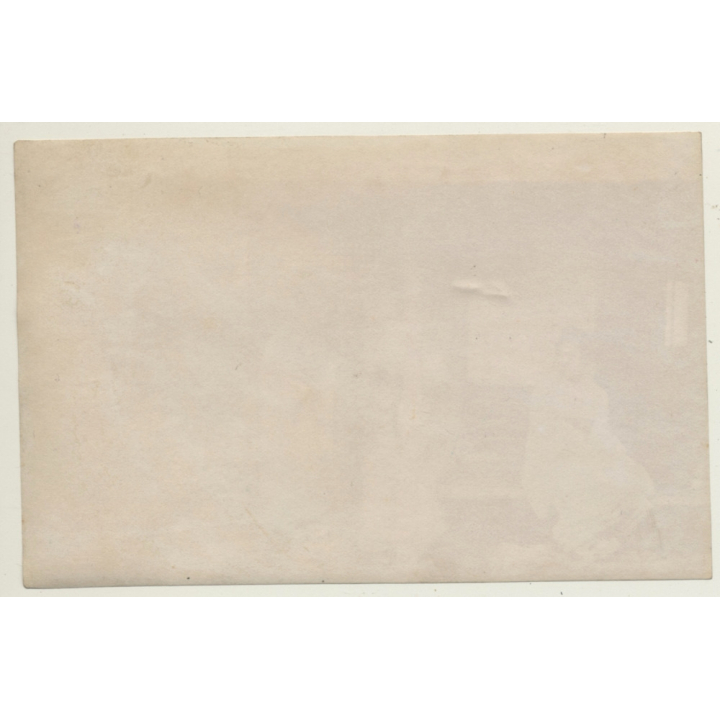 Japan: 3 Geishas On Porch Of Minka / Meiji Period (Vintage Hand Tinted Photo ~1890s)