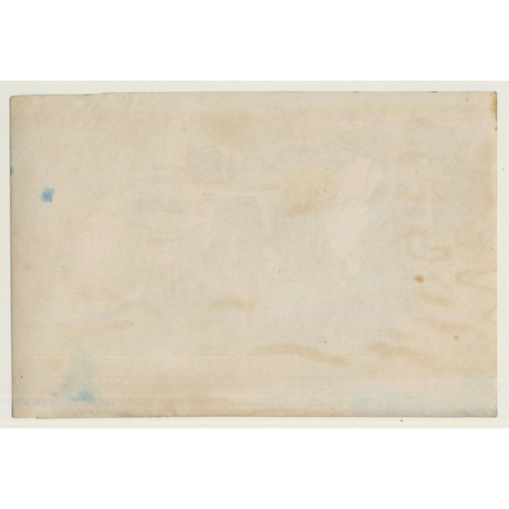 Japan: 2 Geishas & Baby Girl In Garden / Meiji Period (Vintage Hand Tinted Photo ~1890s)