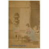 Japan: Geisha reads Book - Interior / Meiji Era (Vintage Hand Tinted Photo ~1890s)