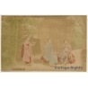 Japan: Tear Hour, Kobe? Geishas / Meiji Era (Vintage Hand Tinted Photo ~1890s)