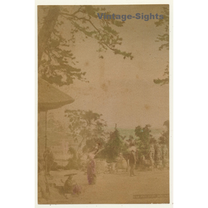 Japan: 426 Fuji From Suzukawa / Meiji Era (Vintage Hand Tinted Photo ~1890s)