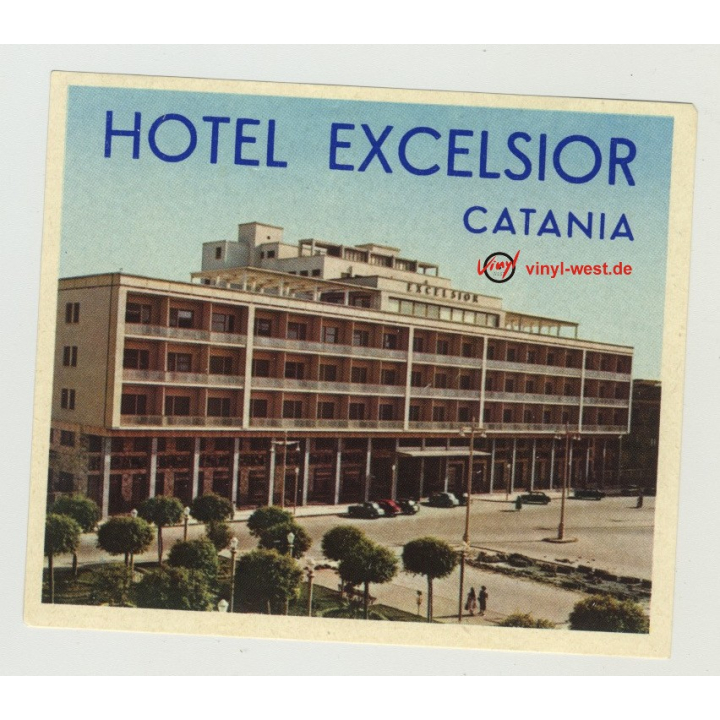 Hotel Excelsior - Catania / Italy (Vintage Luggage Label)