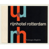 Rotterdam / Netherlands: Rijnhotel (Vintage Self Adhesive Luggage Label / Sticker)