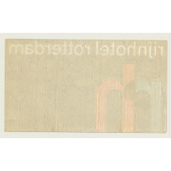 Rotterdam / Netherlands: Rijnhotel *2 (Vintage Luggage Label)