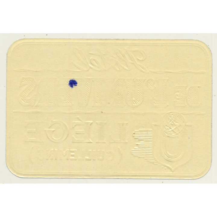 Liége / Belgium: Hotel De L'Univers (Vintage Luggage Label)