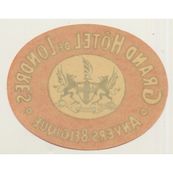 Antwerp - Anvers / Belgium: Grand Hotel De Londres (Vintage Luggage Label)