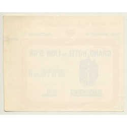 Blankenberge / Belgium: Grand Hotel Du Lion D'Or (Vintage Luggage Label)