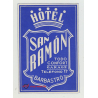 Hotel San Ramón - Barbastro / Spain (Vintage Luggage Label)