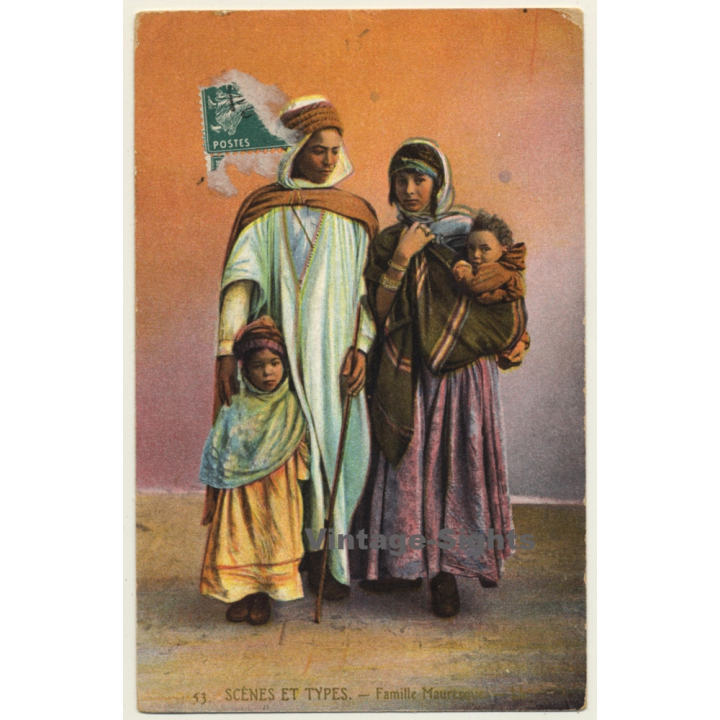 Maghreb: Famille Mauresque / Berber - Ethno (Vintage PC LL. 1910)