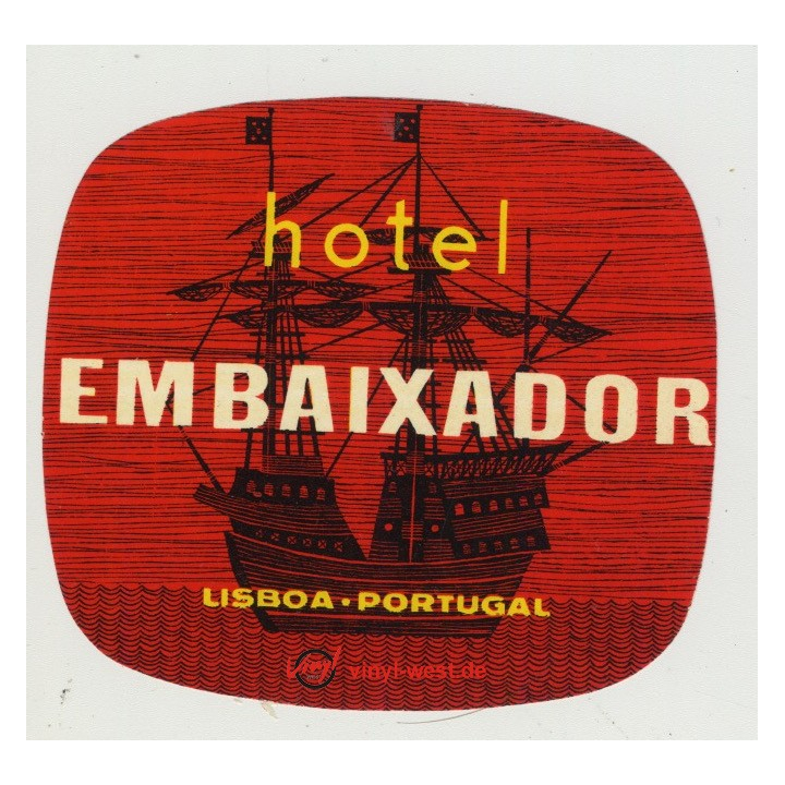 Hotel Embaixador - Lisboa / Portugal (Vintage Luggage Label)