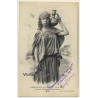 Campagne D'Orient: Jeune Fille De L'Interieur / Ethno (Vintage PC 1918)