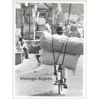 Tanzania: Street View - Loaded Bicycle / Ethno (Vintage Photo ~1980s)