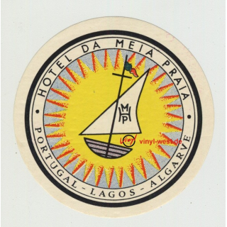 Hotel Da Meia Praia - Lagos / Portugal (intage Luggage Label)