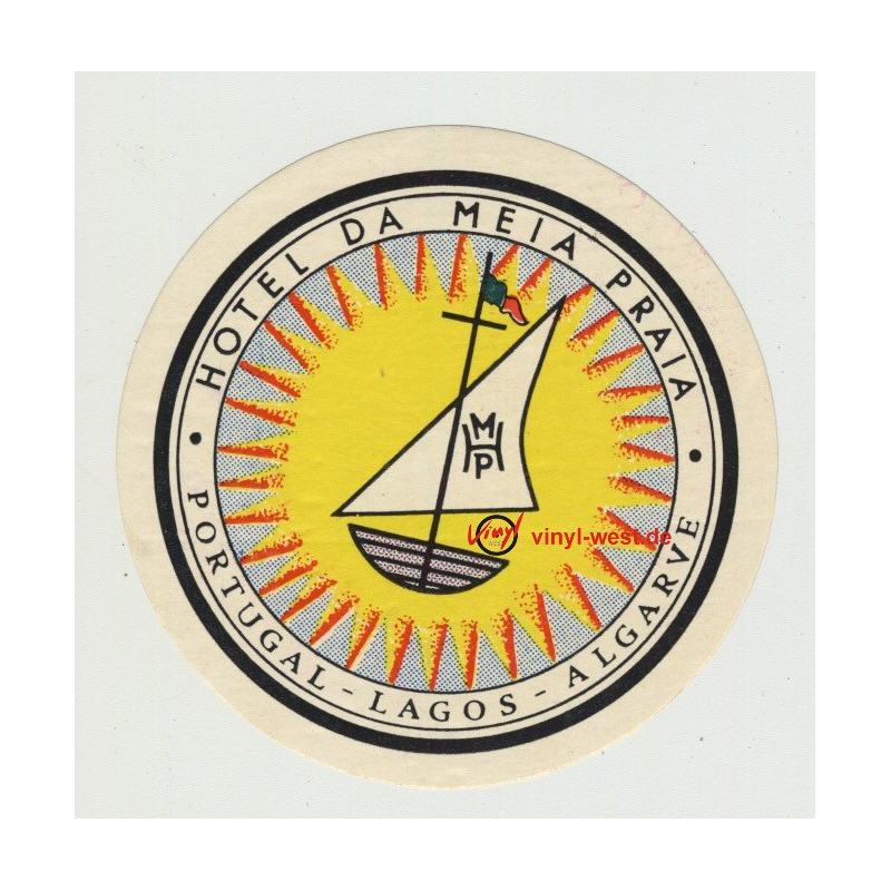 Hotel Da Meia Praia - Lagos / Portugal (intage Luggage Label)