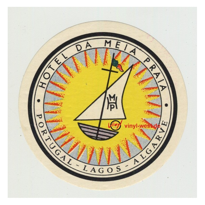 Hotel Da Meia Praia - Lagos / Portugal (intage Luggage Label)