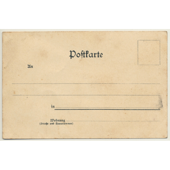 Kids In Bavarian Costumes / Air Rifle - Aunt Sally (Vintage Postcard Litho ~1900s)