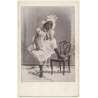 Sweet Girl With Rhythmic Gymnastics Hoop (Vintage Postcard ~1900s)