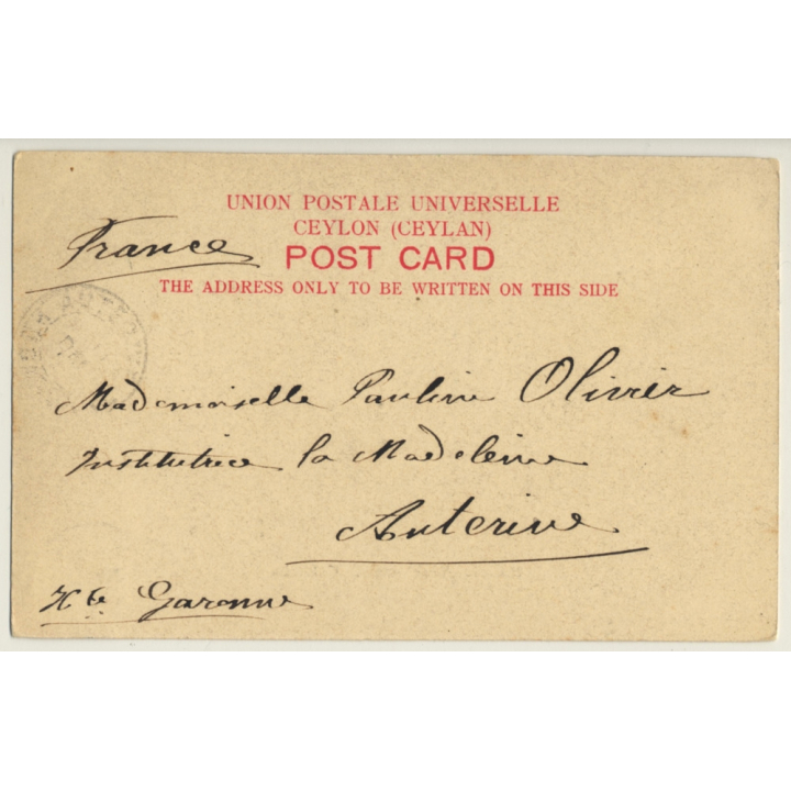 Ceylon / Sri Lanka: York Street, Colombo - Rickshaw (Vintage PC 1904)