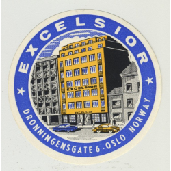 Hotel Excelsior - Oslo / Norway (Vintage Luggage Label)