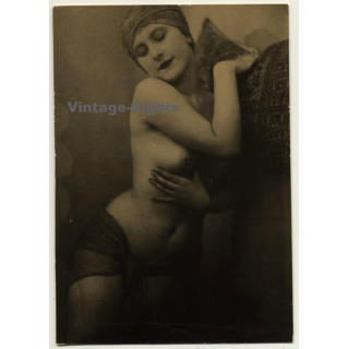 Elegant French Nude With Turban (Vintage Photo ~1920s/1930s)