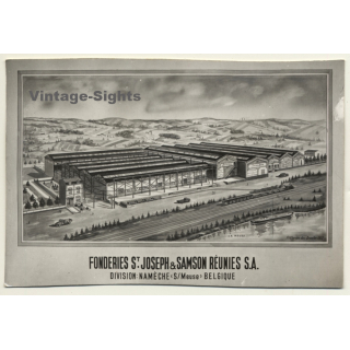 Namèche S/Meuse: Fonderies St. Joseph & Samson Réunies S.A. (Vintage PC ~1952)