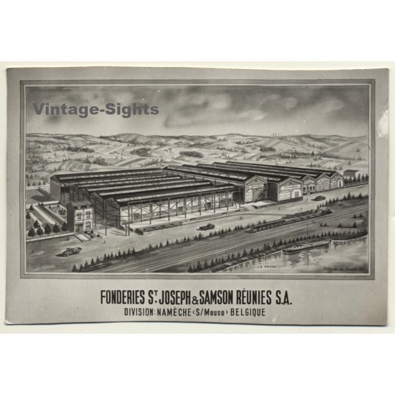 Namèche S/Meuse: Fonderies St. Joseph & Samson Réunies S.A. (Vintage PC ~1952)