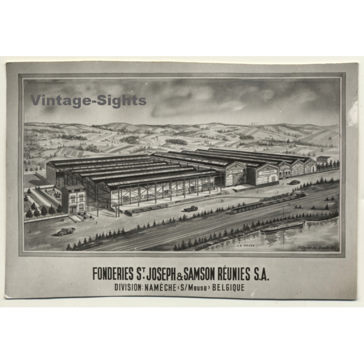 Namèche S/Meuse: Fonderies St. Joseph & Samson Réunies S.A. (Vintage PC ~1952)